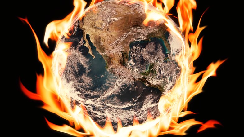 Aquecimento global - mundo em chamas
