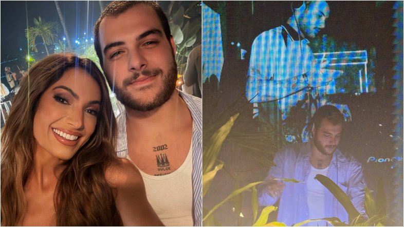 Patrícia Poeta e o filho, Felipe, que é DJ
